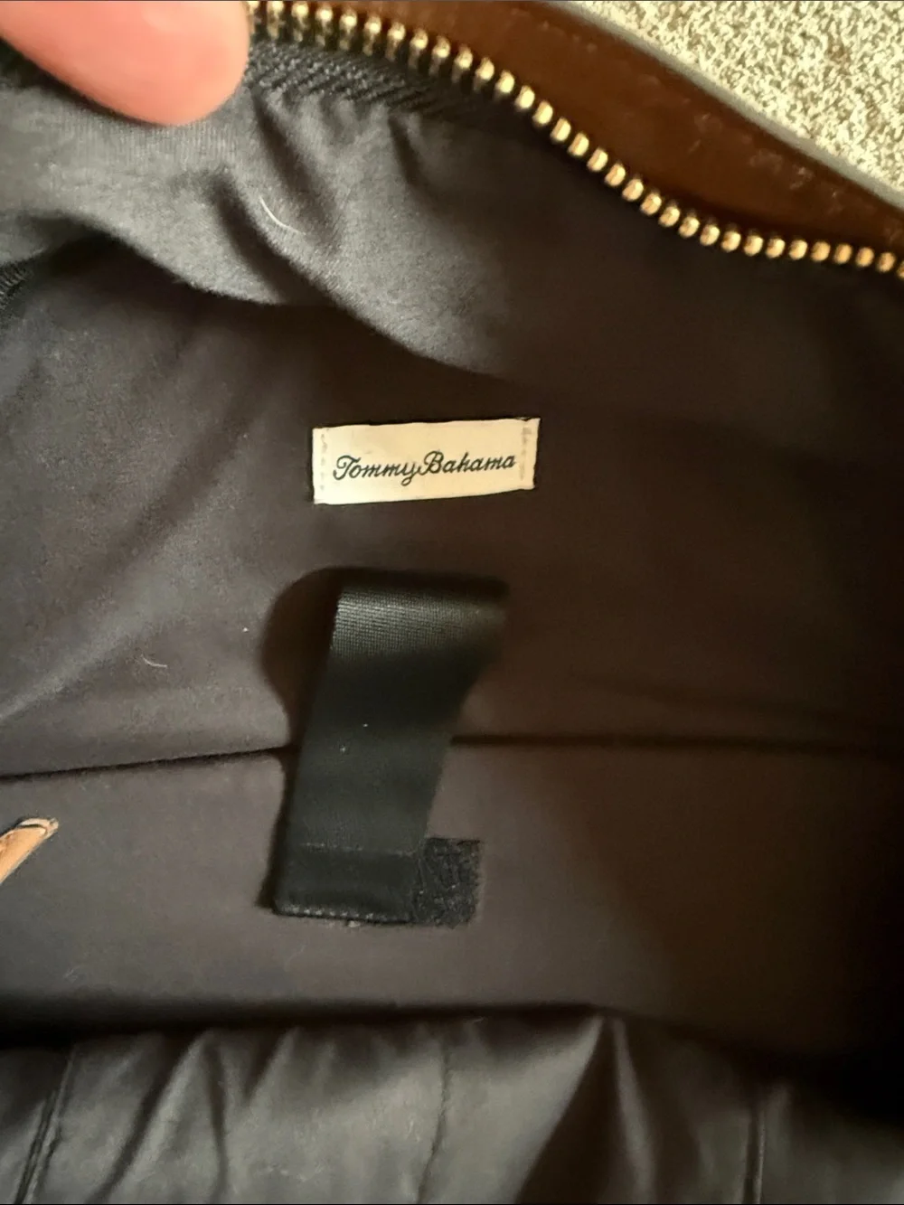 Tommy Bahama Black and Brown Men’s Casual Backpack - Classic Everyday Bag